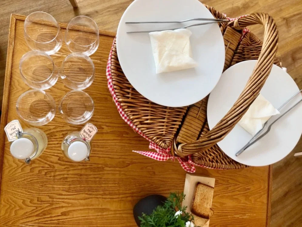 Il cestino del picnic in Val Ferret