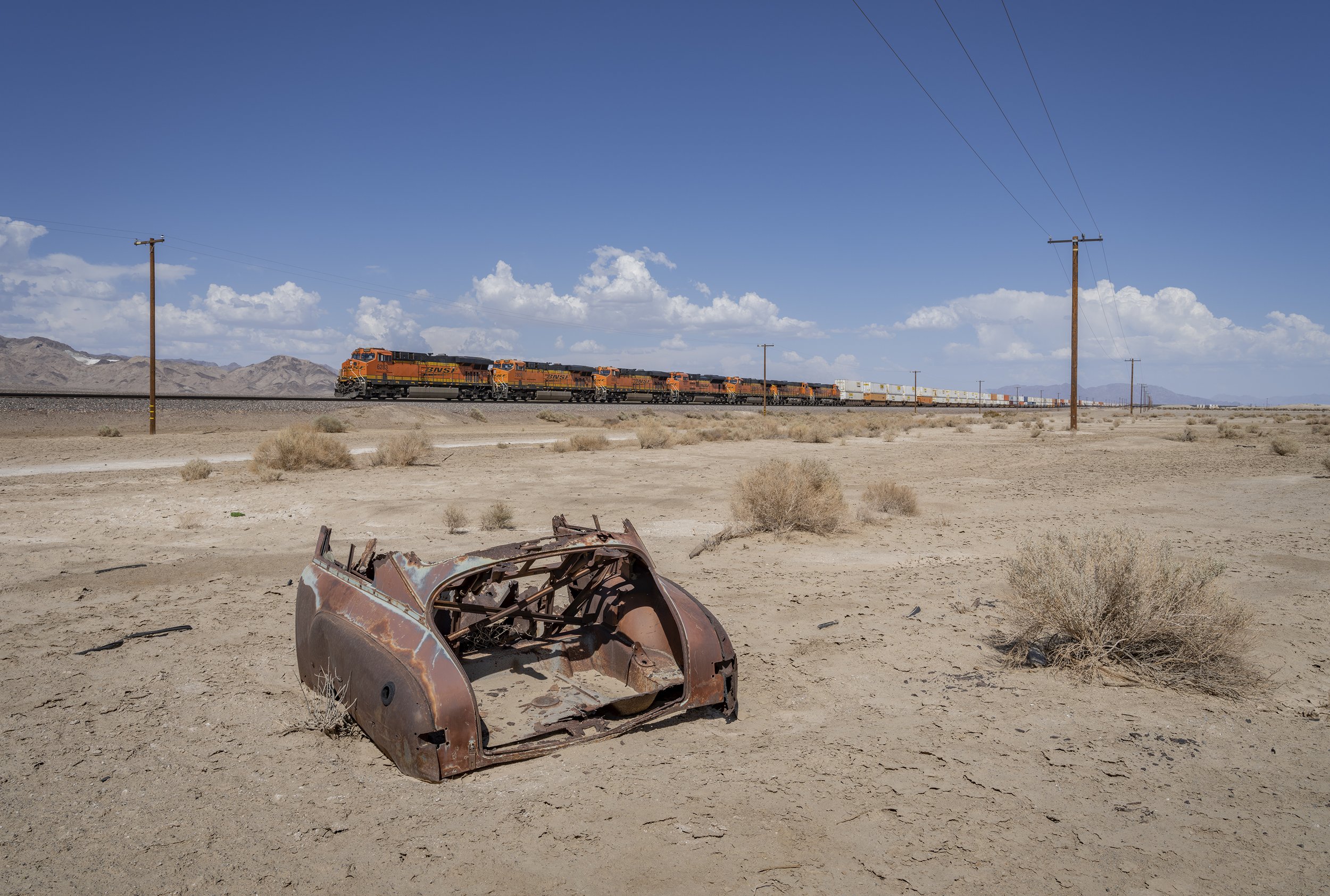  Old Car and Train. 115 degrees. East Amboy. July 15, 2022 
