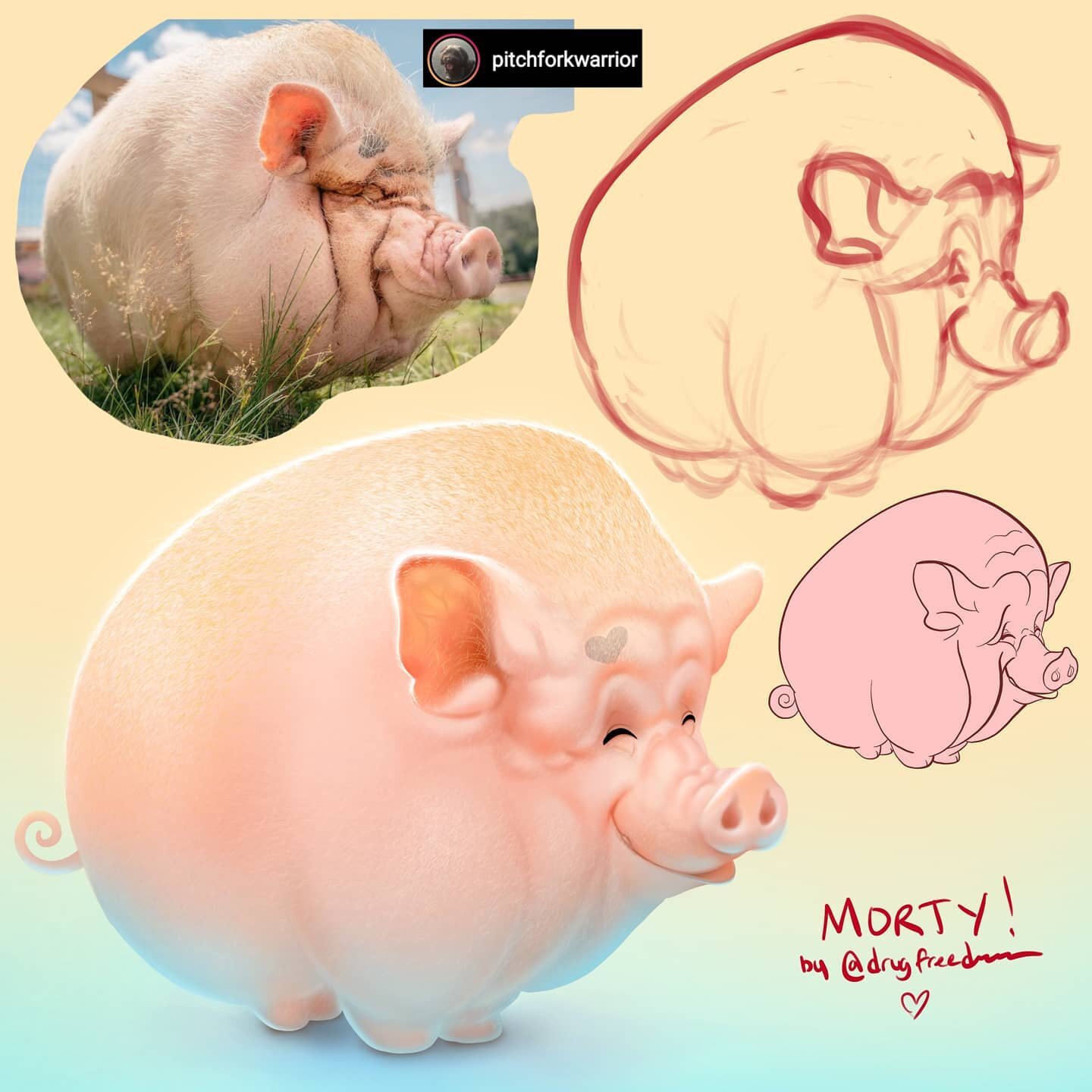 Morty! 🐖 
- -
Photo by: @pitchforkwarrior 📸 👍🏾
- -
#pig #art #drawing #digitalart #artsty #pigsofinstagram