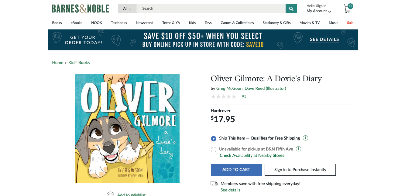Oliver Gilmore: A Doxie's Diary (illustrator)