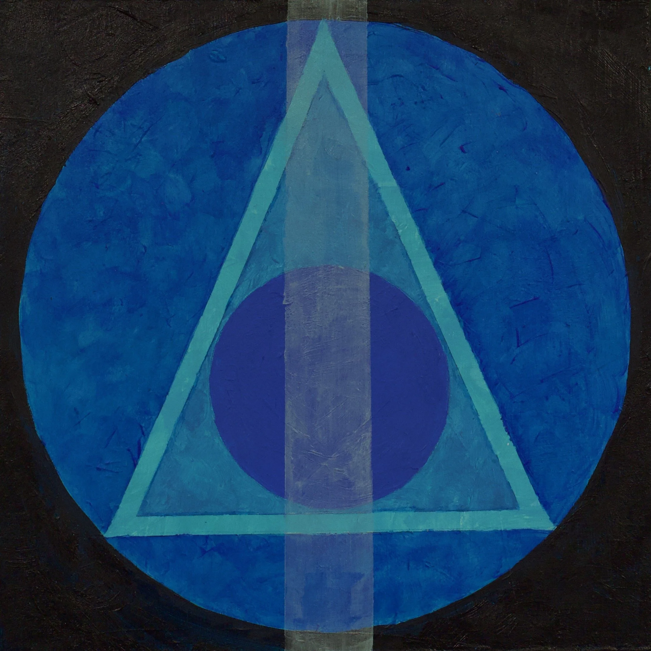 Blue Beam 8"x8" Acrylic on Wood Panel