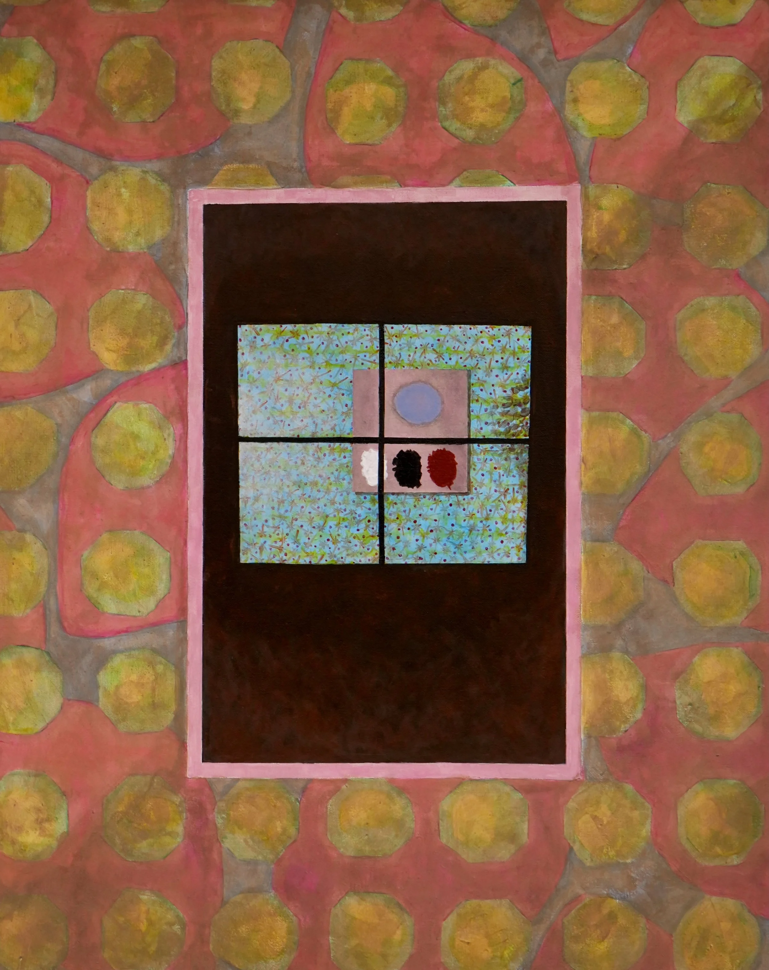 Spying on the Gottlieb 24"x30" Acrylic on Wood Panel