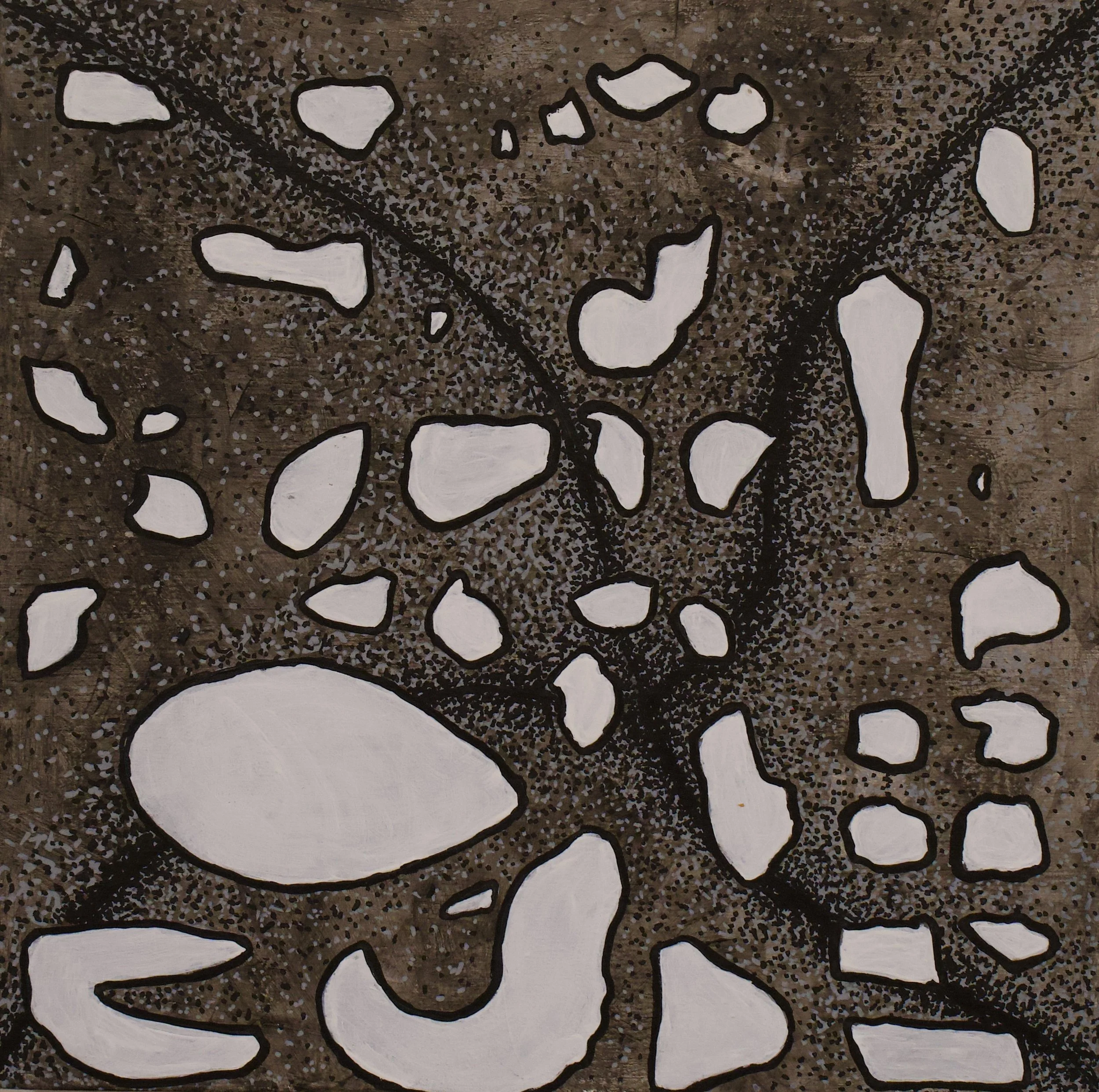 Overlayed 8"x8" Acrylic on Wood Panel