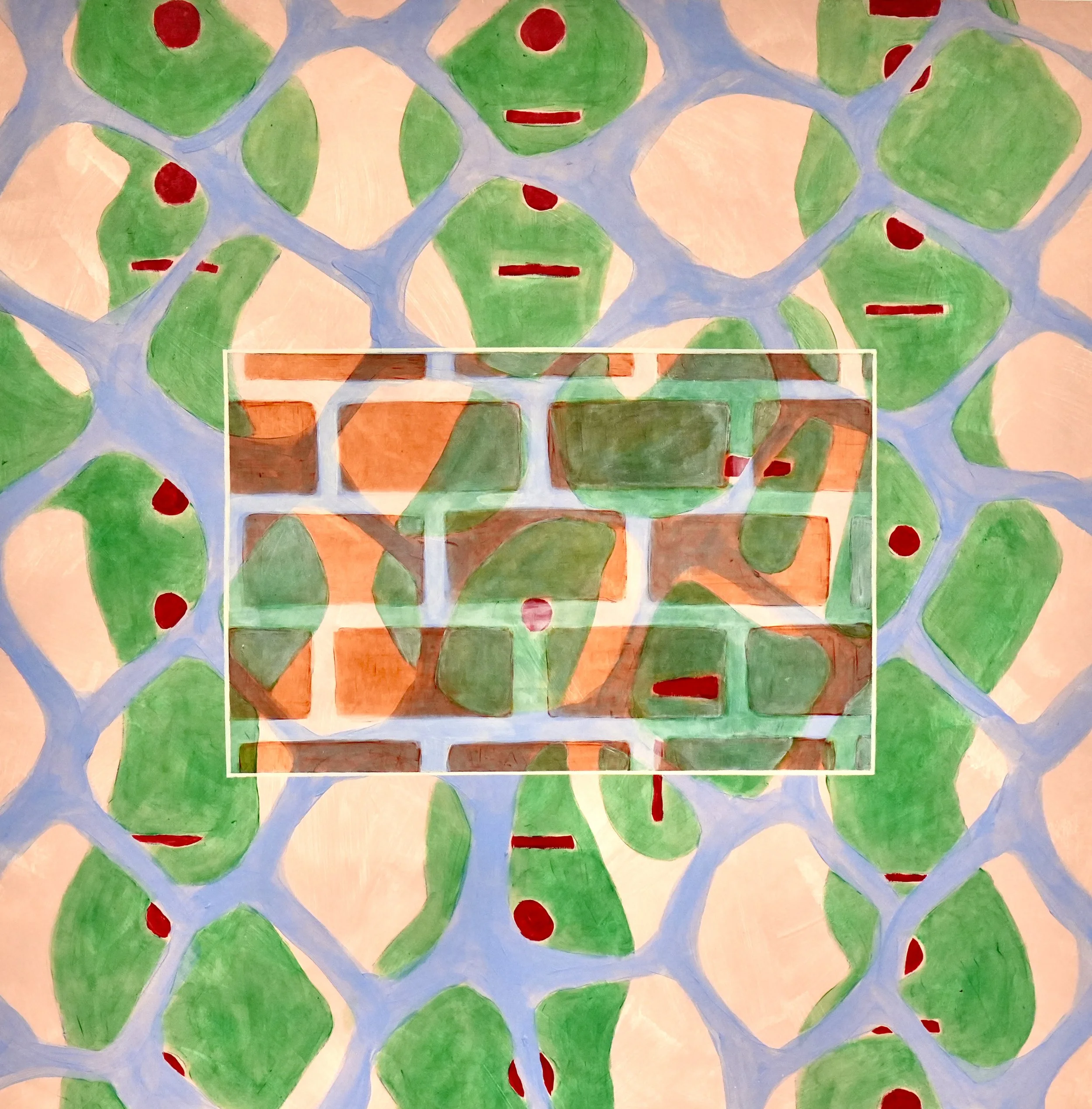 Projection Reflection 30"x30" Acrylic on Wood Panel