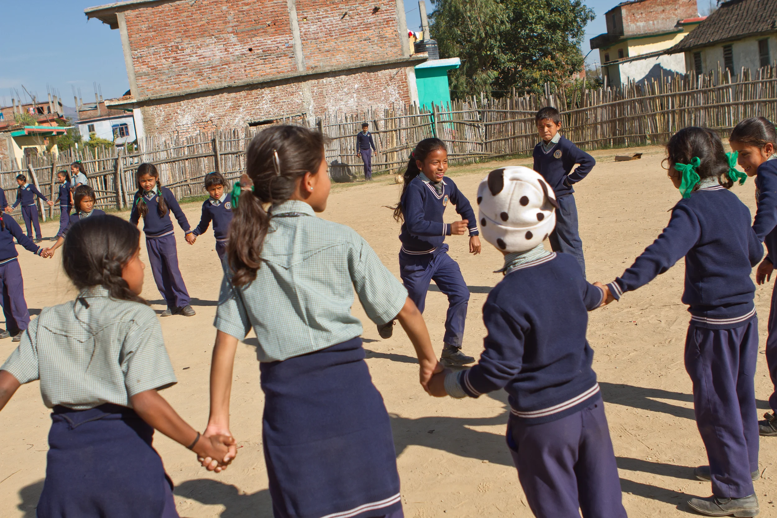  Jharana runs during a game of Red Rover. 