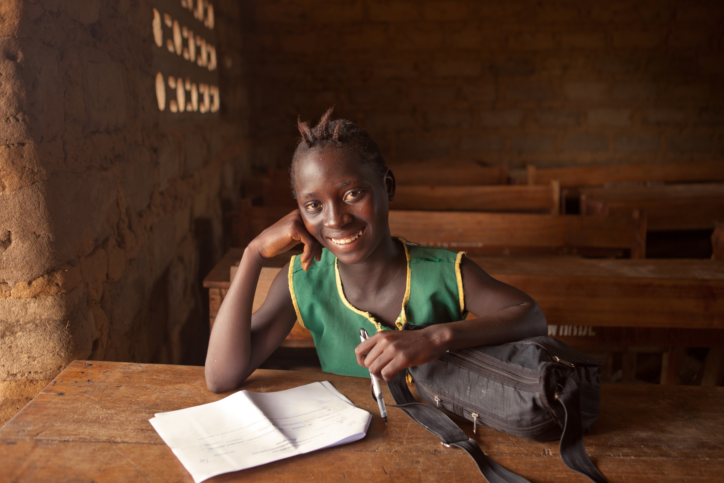  She's the First Scholar and fifth-grader Jelikatu's favorite class is physical education; sometimes she gets to lead it! 