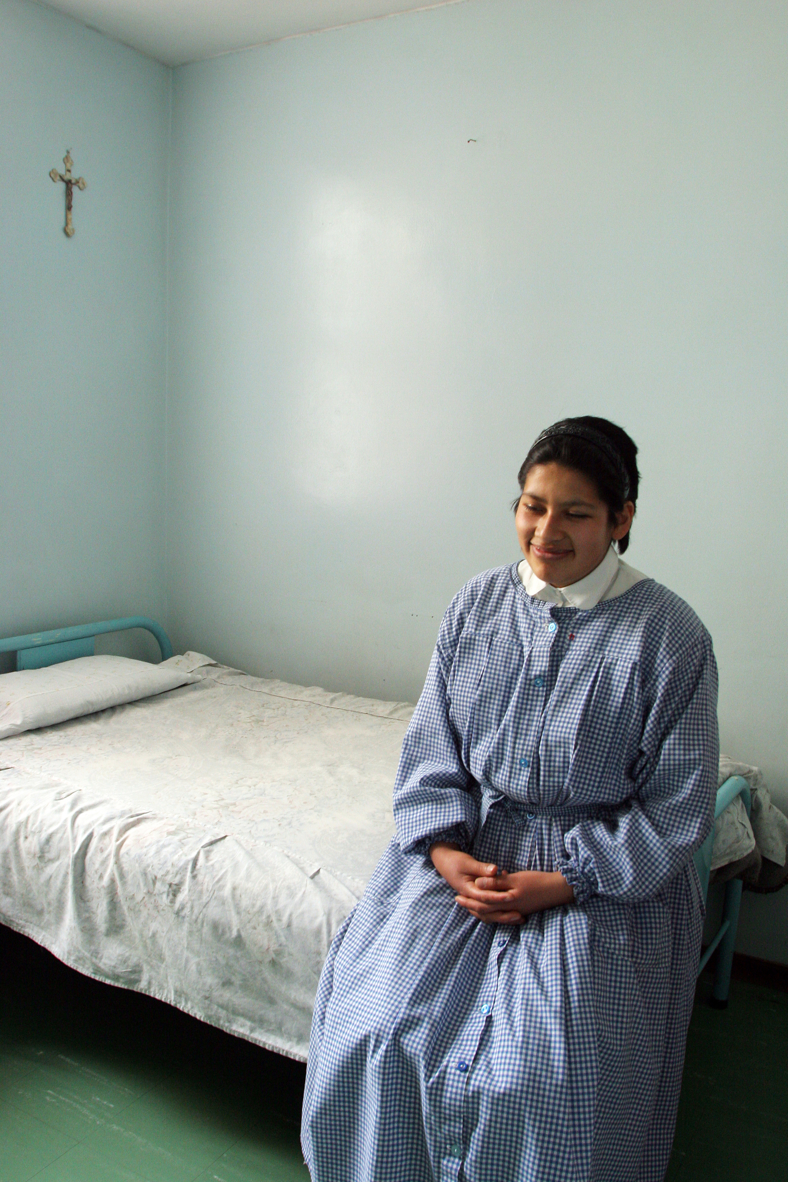  Sister Heidi Marjorie in her room. As the youngest member of the cloister, she's still adjusting to a nun's life. 