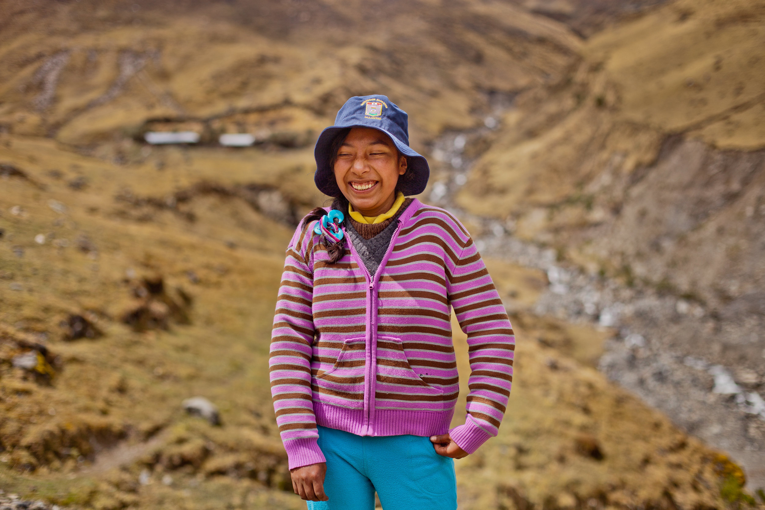  She's the First Scholar Vicentina poses near her home in Peru.&nbsp; 