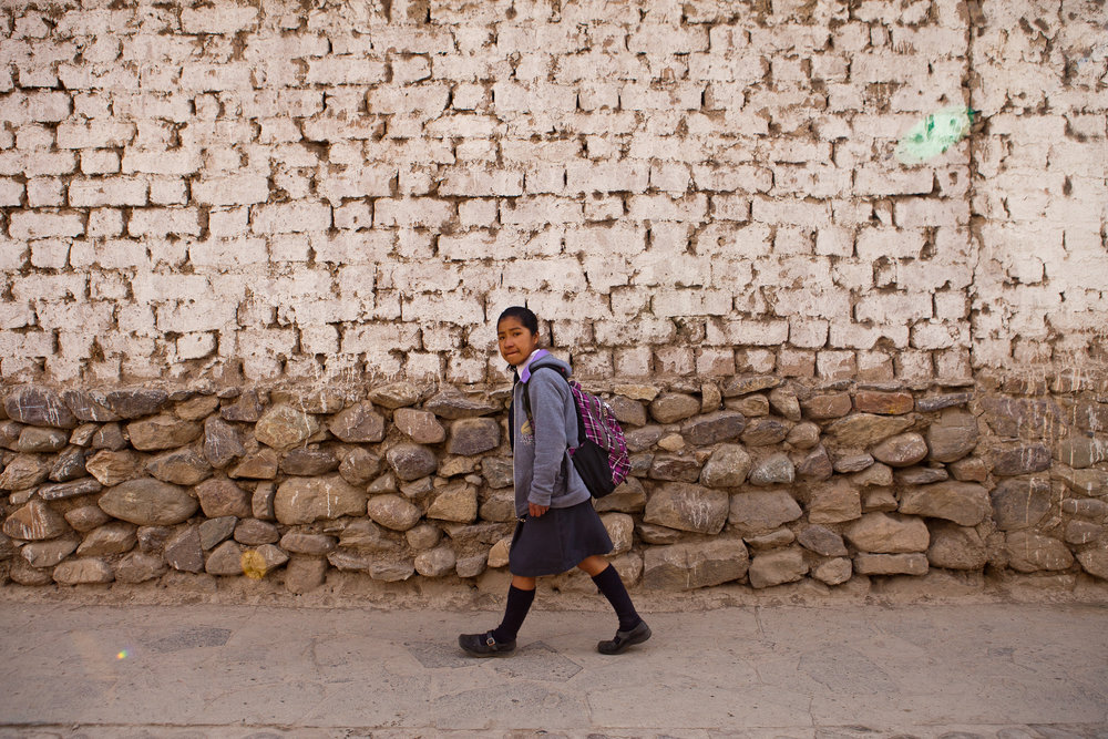  7:20am: If Elizabeth didn't live at the dormitory, her walk to school could take six hours or more. As it is, it only takes ten minutes from door to door. 