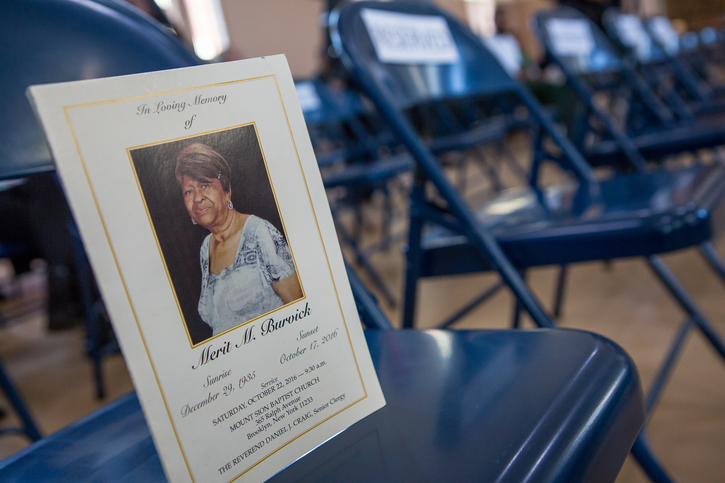  Roy placed the program from his mother's funeral on a seat at his graduation. 