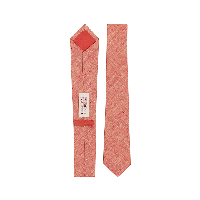 Yarn Dyed Linen Rust Necktie - QTY 15.jpg