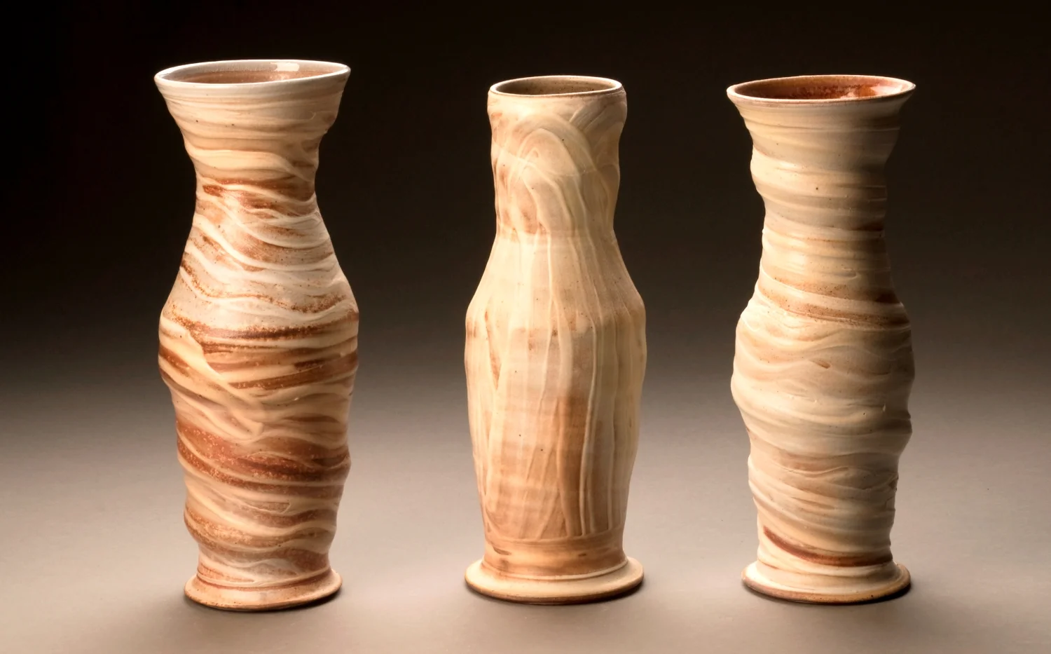 Group of Wood Fired Vases