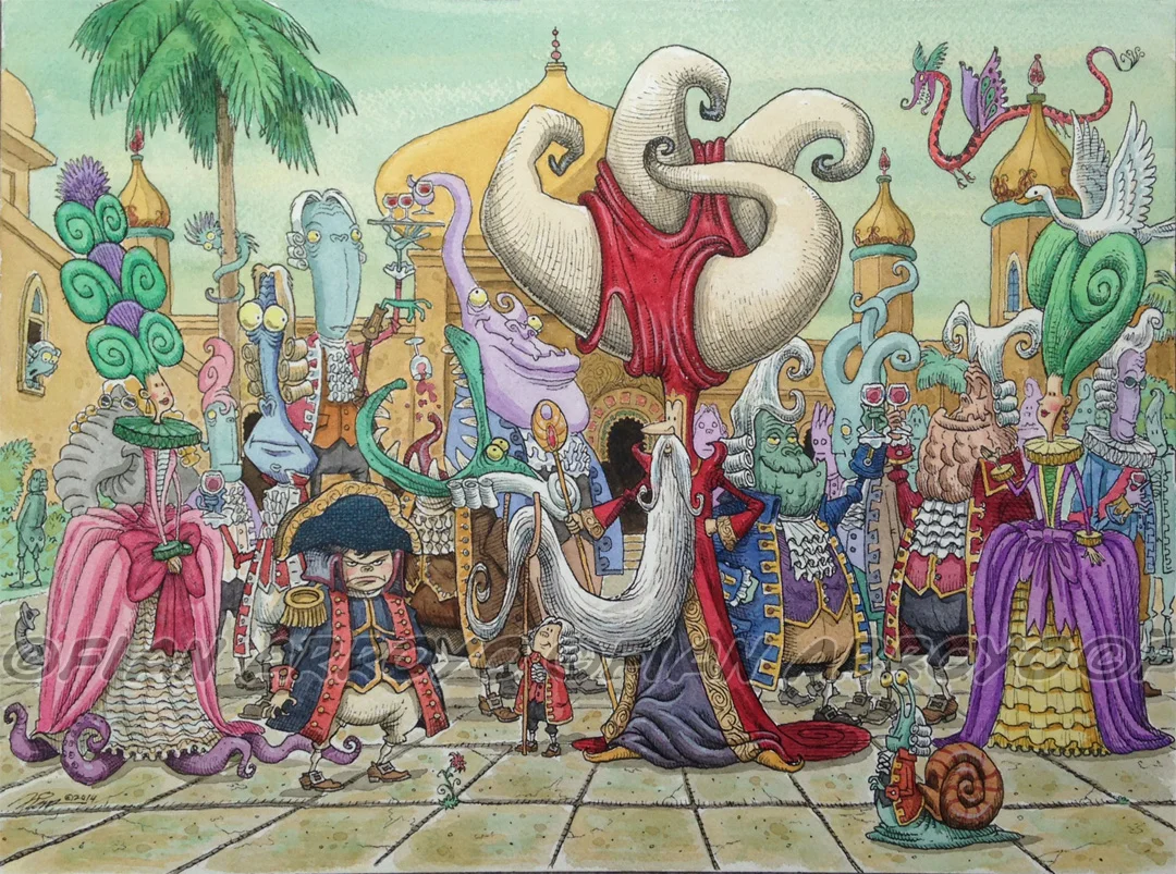 The finished art. A glimpse into what goes on at The Grand Vizier's place on weekends and what goes on in my head all the time. Enjoy!