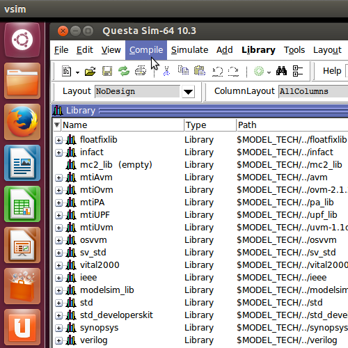 Mentor Questa 10.3 Running Natively in Ubuntu Linux 12.03