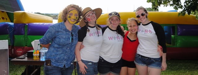 Kelsey, myself, Becky, Claire, and Meredith after an afternoon on the waterfront!
