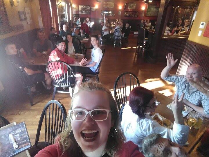 Oh yeah, I *cough* may have also made everyone take a selfie with me at Trivia last Tuesday. Thanks, everyone! PHOTO CREDIT: Ally Loiselle