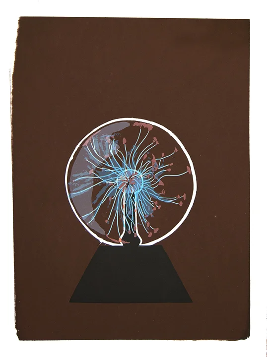  Tarot Plasma Lamp, Screen print, 30in x 44in, 2012 