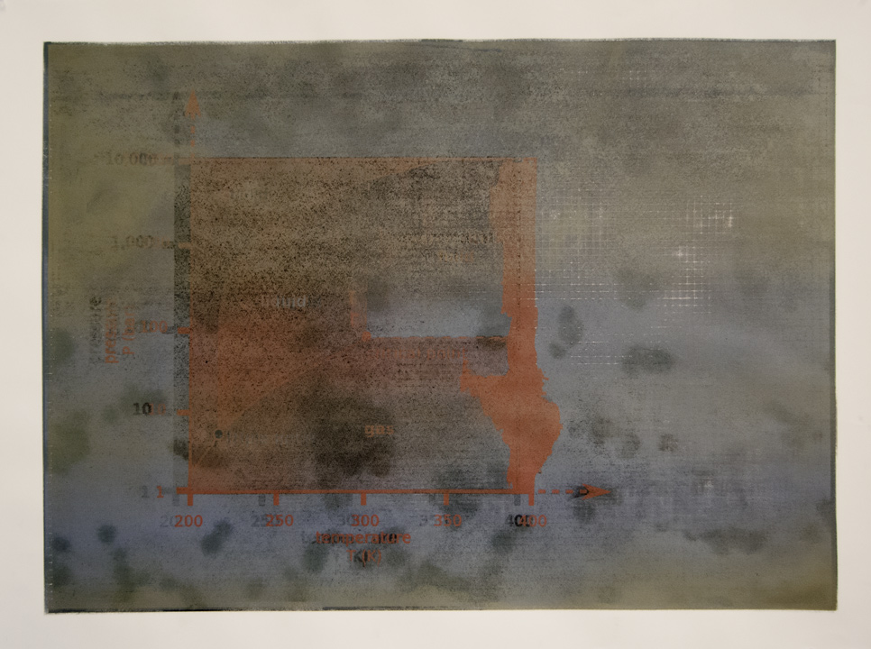  Critical Point (1B), screen print (on cream paper), 44in x 30in, 2013 