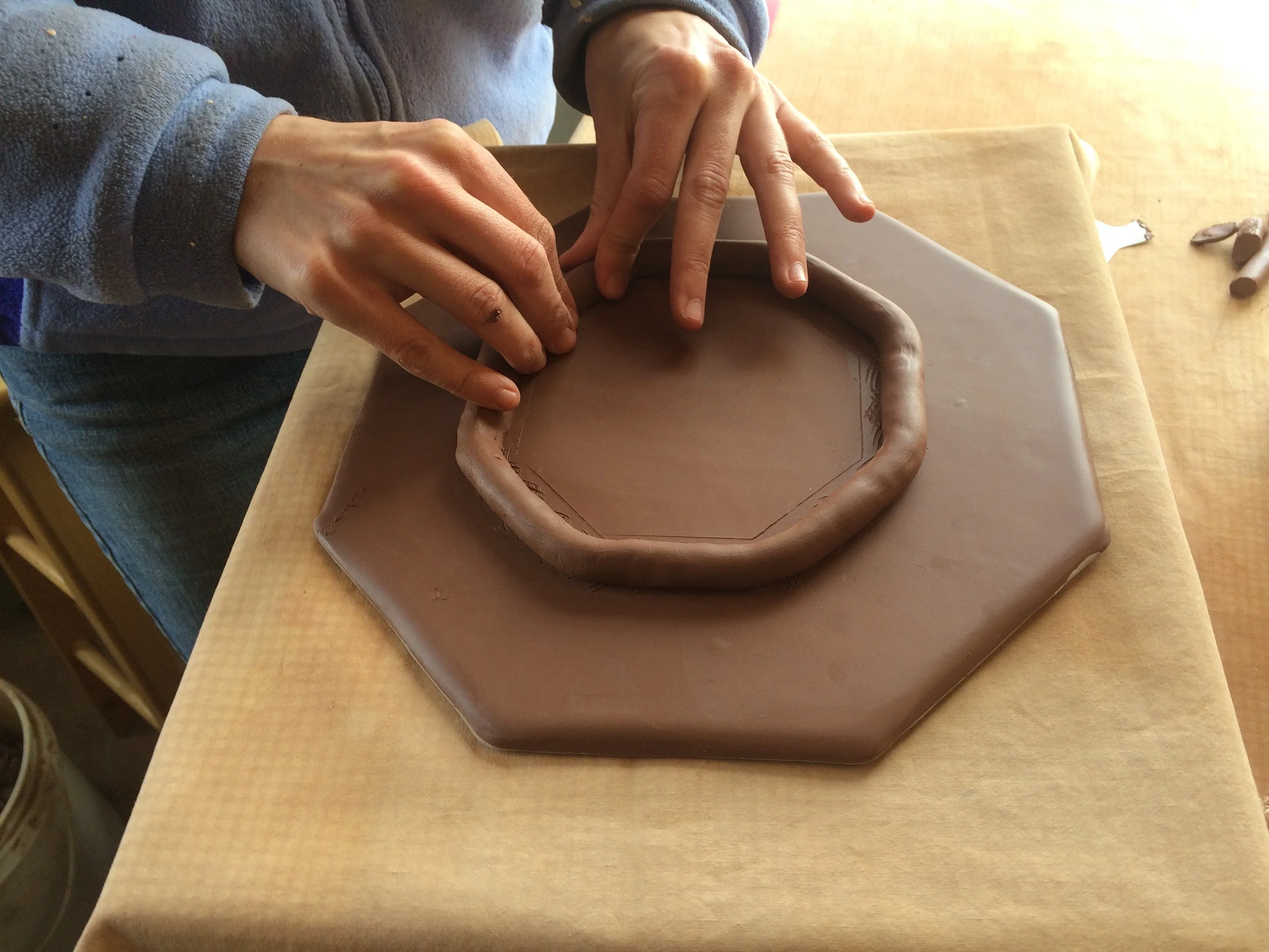 Forming the foot of the plate
