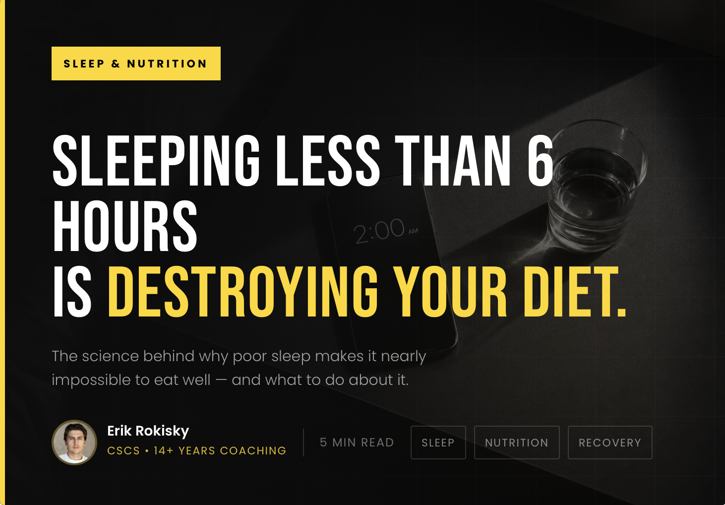 Sleeping less than 6 hours is destroying your diet