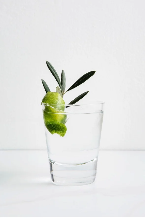 IMPROVED VODKA SODA 1 1/2 oz Vodka 1/2 oz Chareau Soda Pour Vodka and Chareau over ice. Top with Soda and garnish with your choice of citrus and herbs. (Lime Peel and Olive Branch shown)