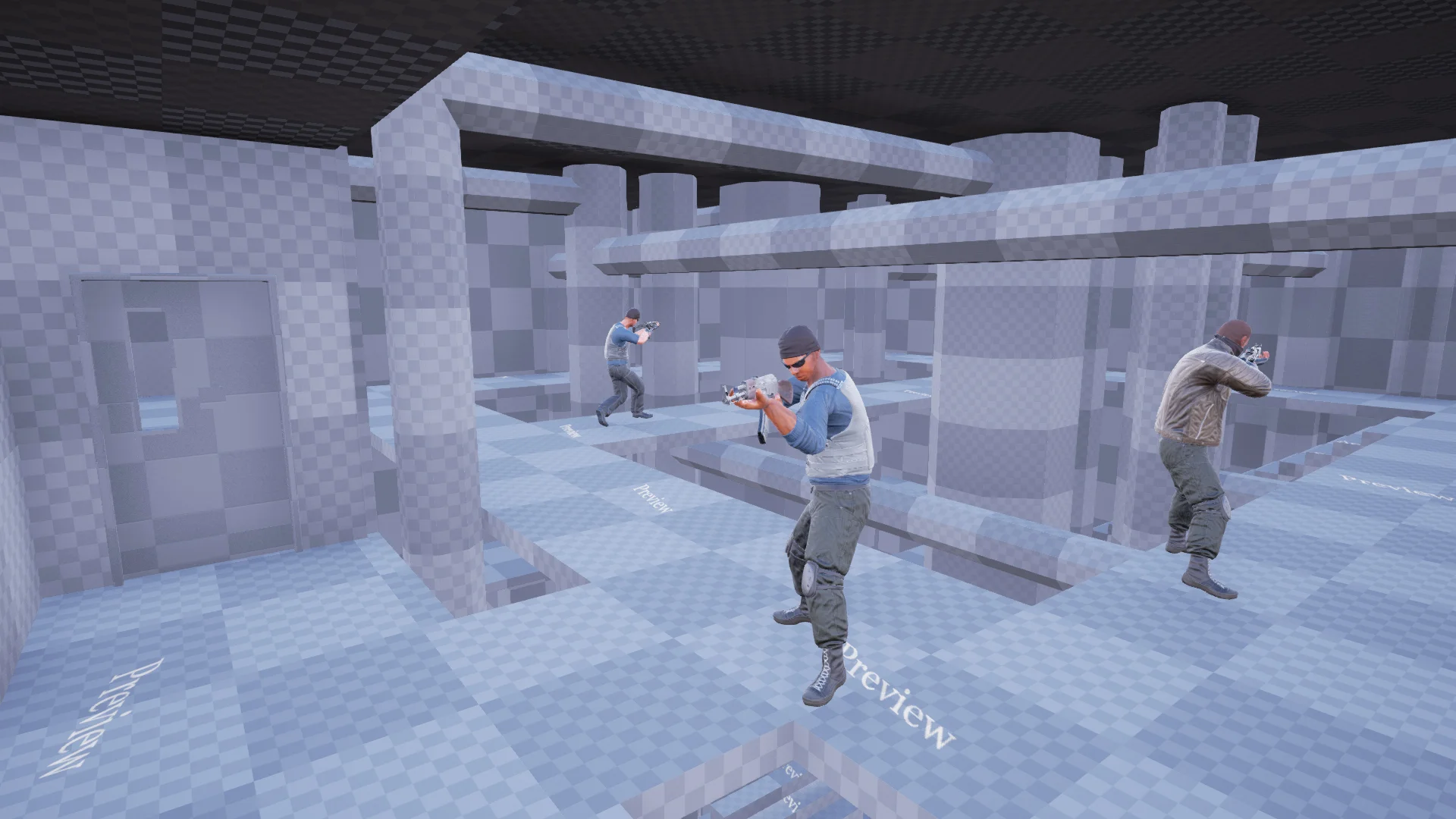 A pipe flow area