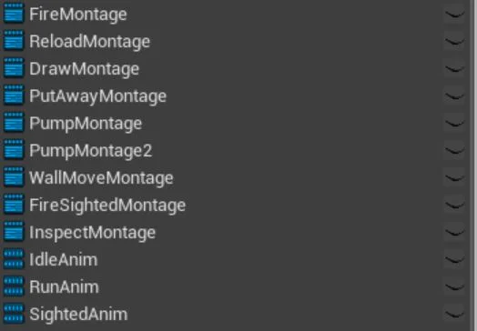 Animation variables for the Weapon Class