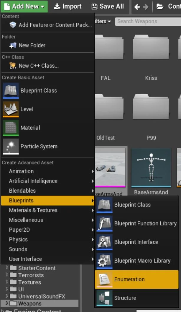 Create an Enumeration and add every animation that you need for your weapon animation