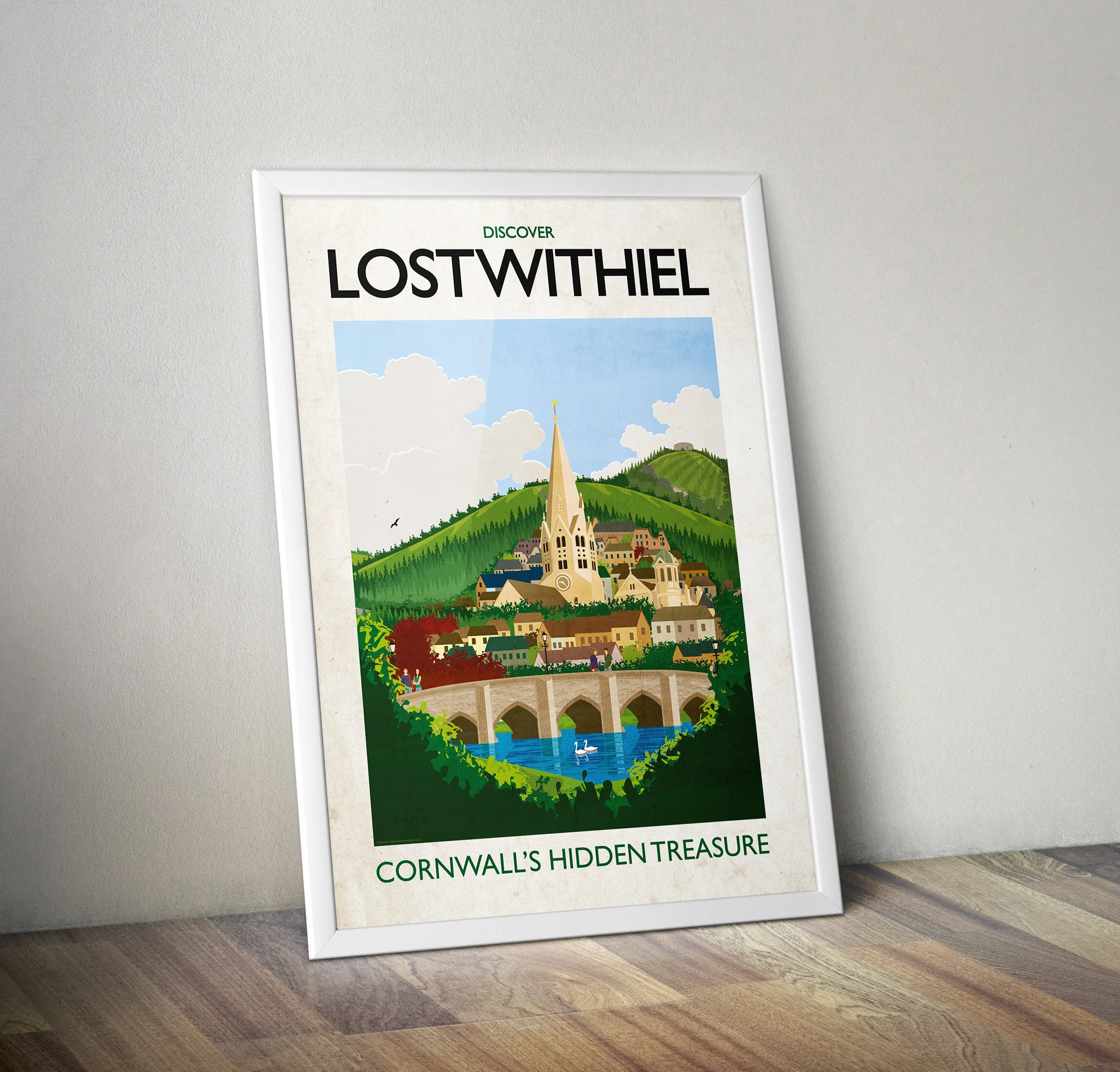 Lostwithiel Train Poster Frame .jpg
