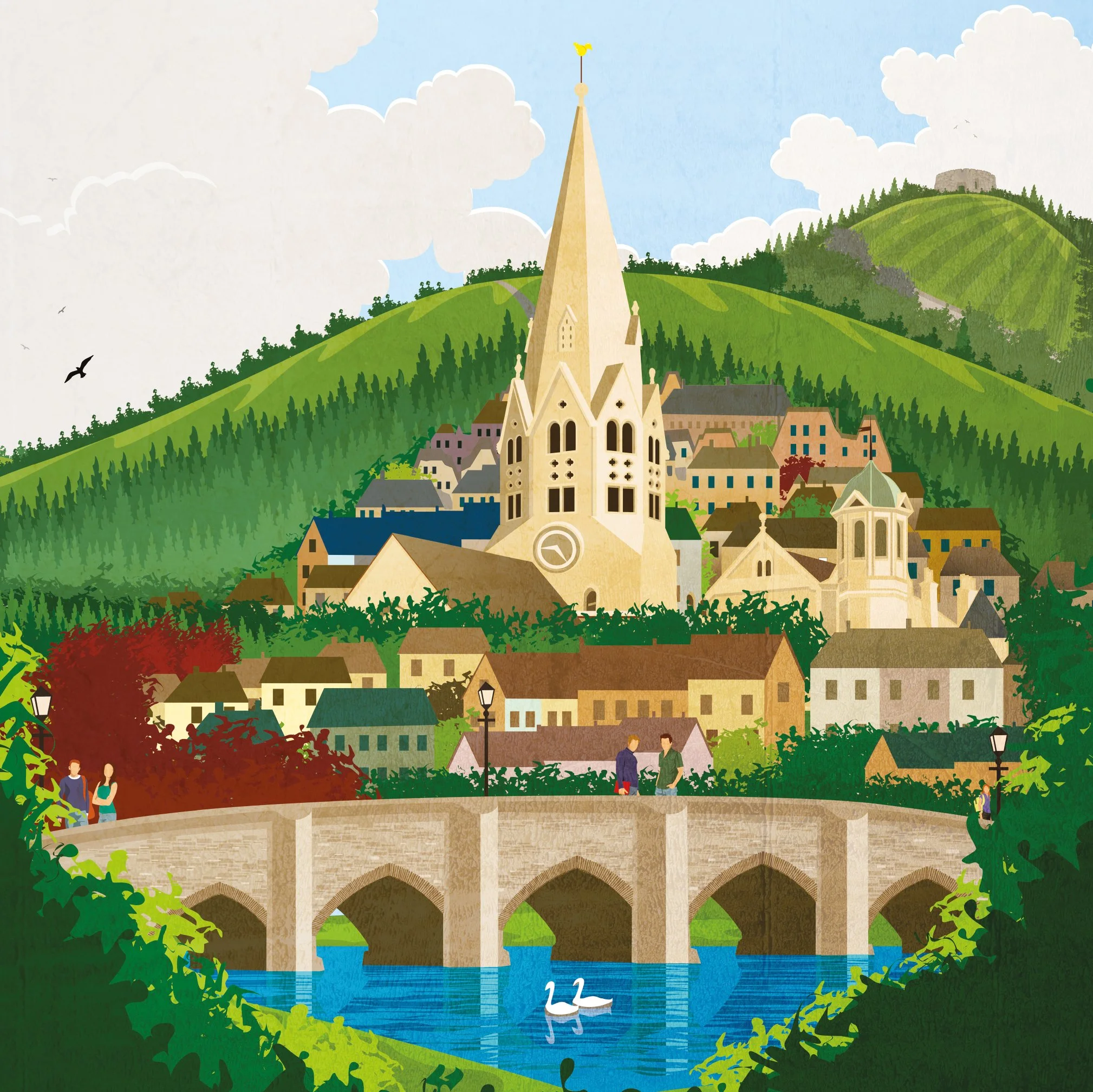 Lostwithiel Train Poster