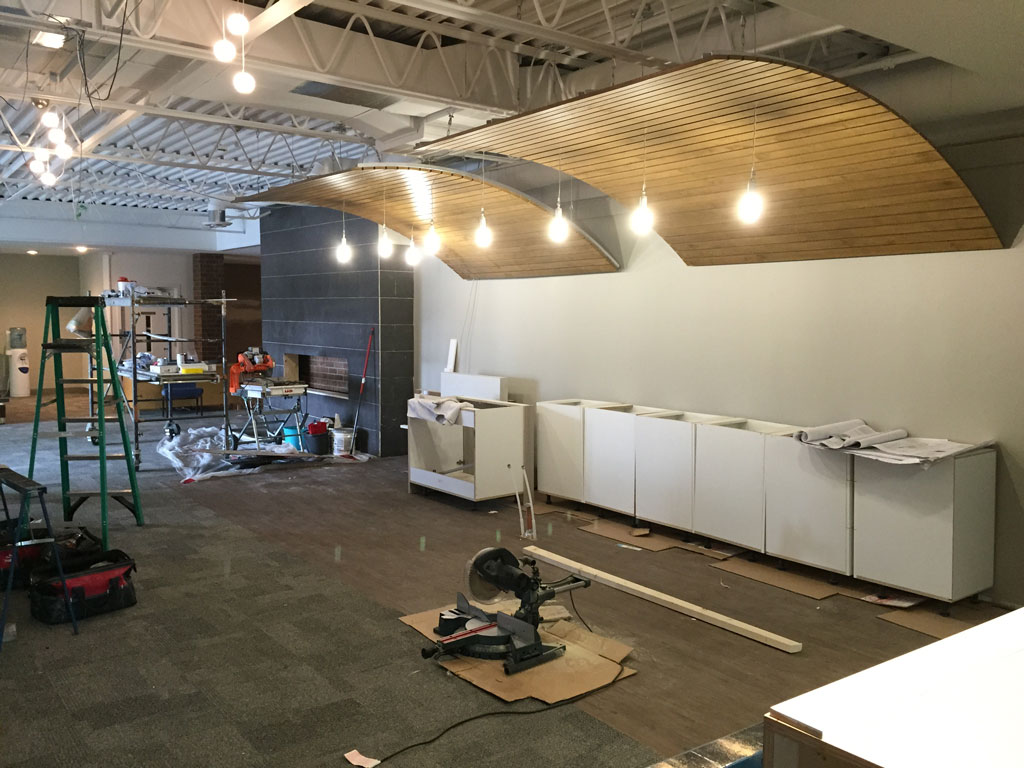 Ahhh...this is already feeling much better!! So happy to see that ceiling gone!