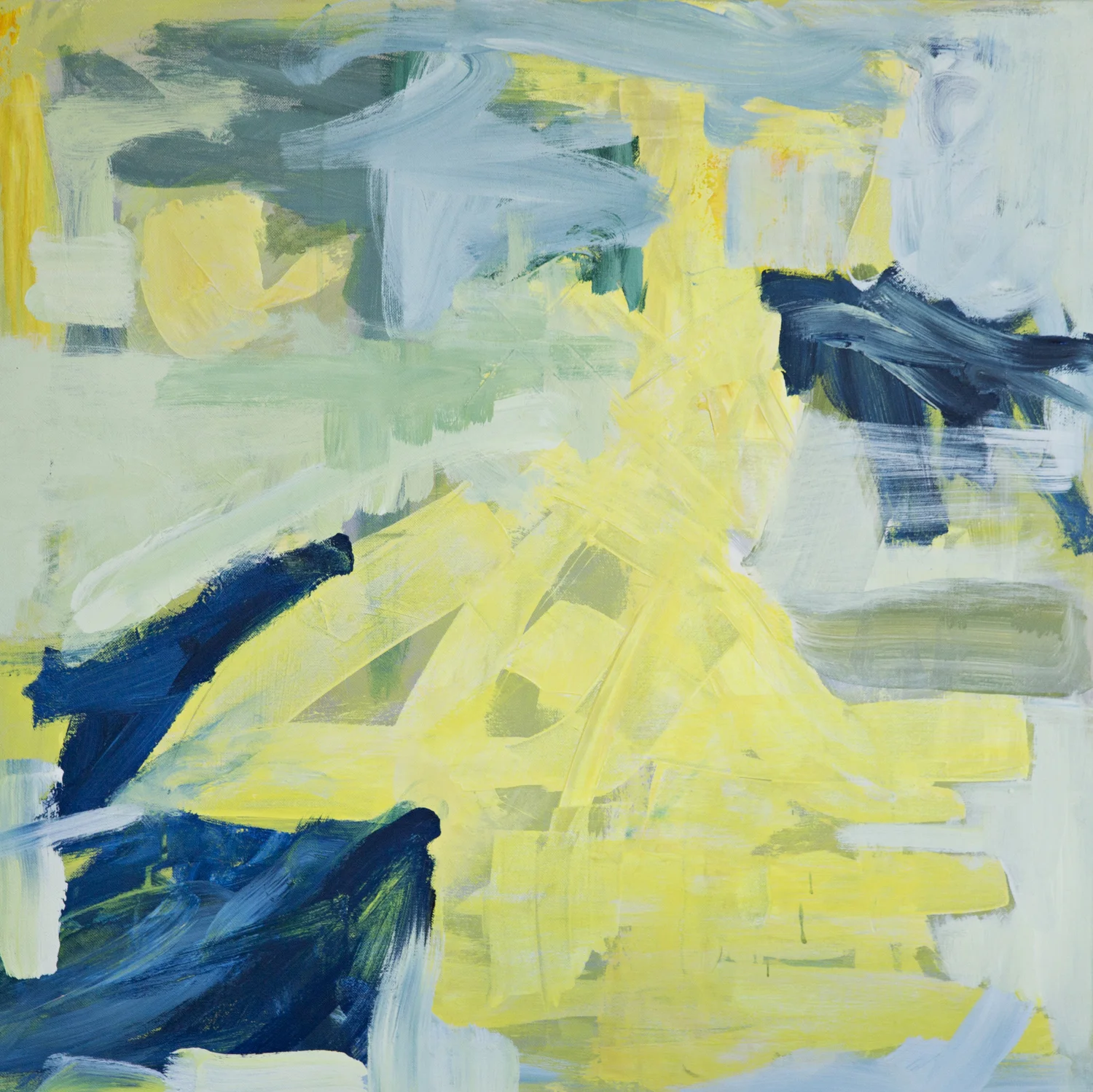 Yellow Pop 30 x 30 inches Acrylic on canvas