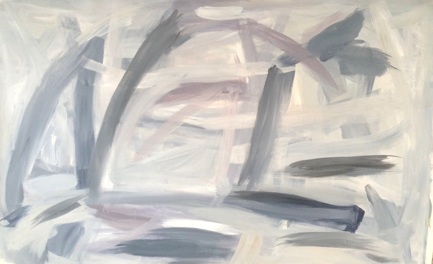Fins 38 x 63 inches Oil on canvas