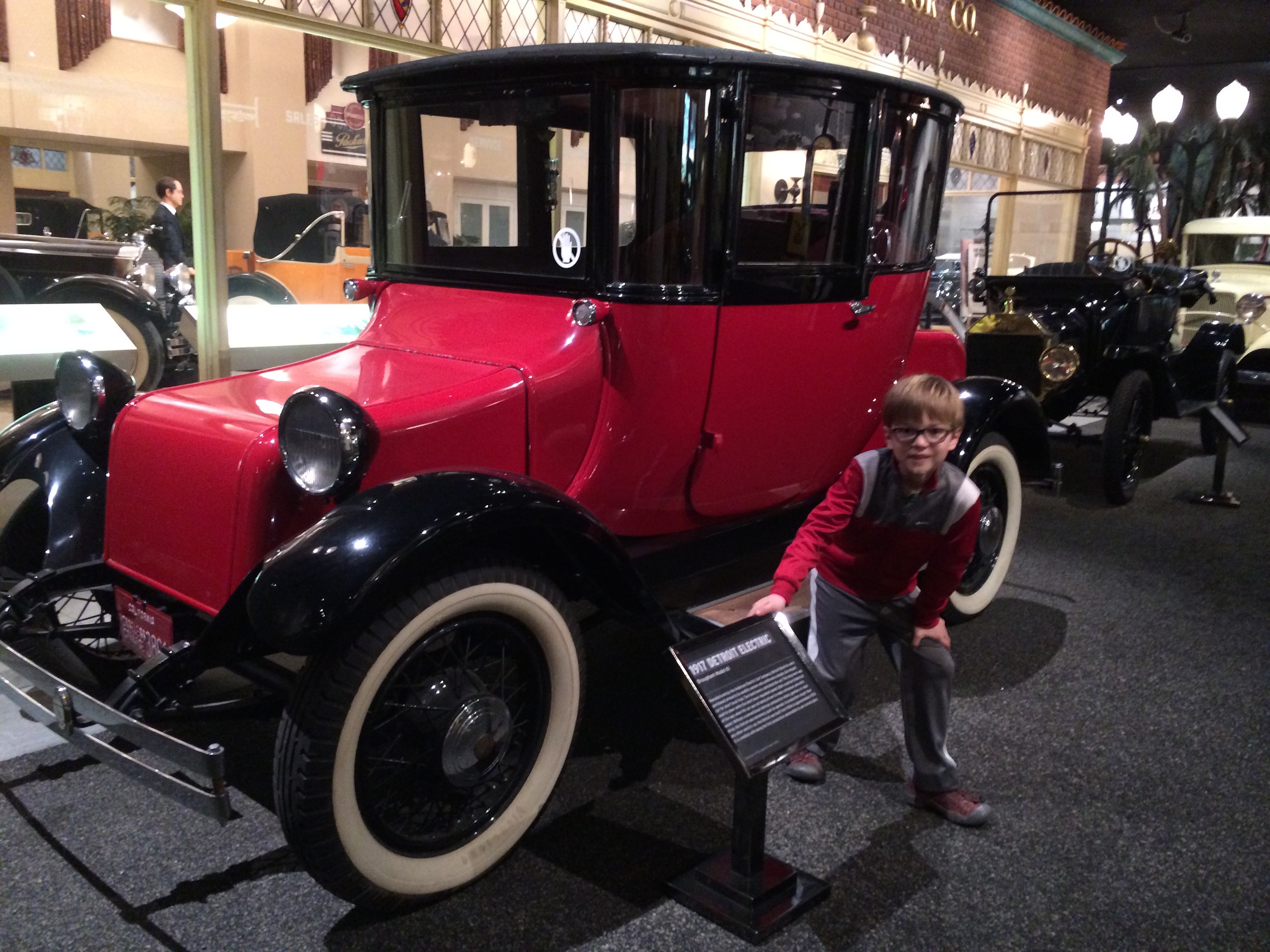 Elliot fell in love with the 1917 Detroit Electric - an all-electric car designed for affluent ladies, and the first to include curved glass.