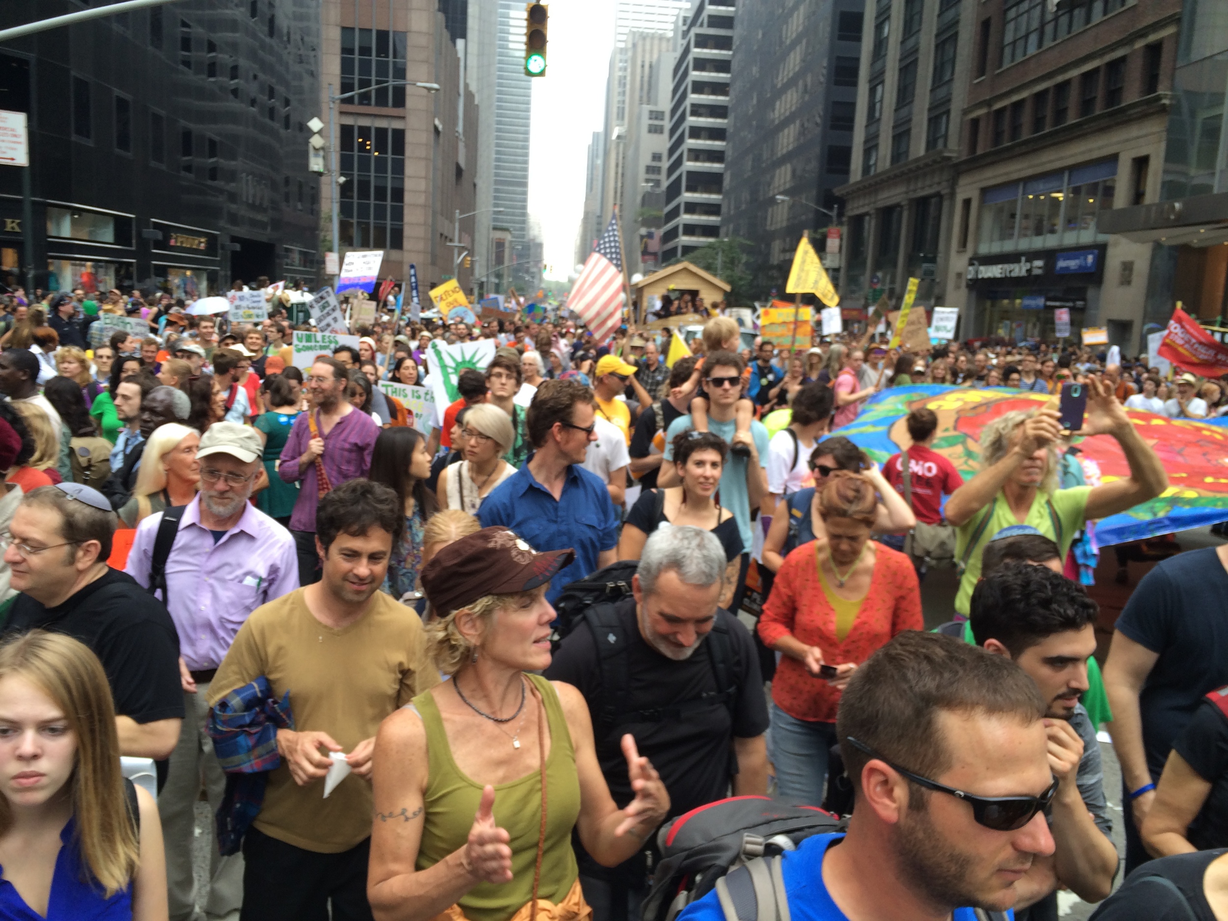 People as far as I could see, up and down 6th Avenue