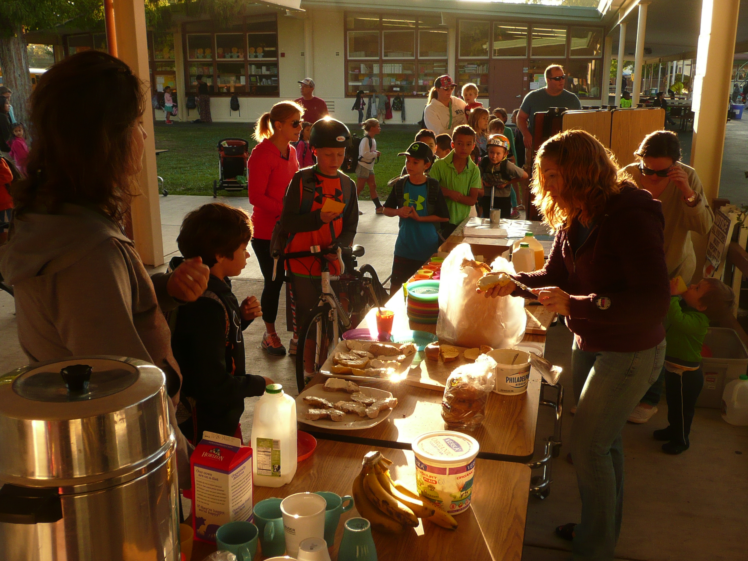 Bagels donated by Izzy's Brooklyn Bagels - served fresh every morning