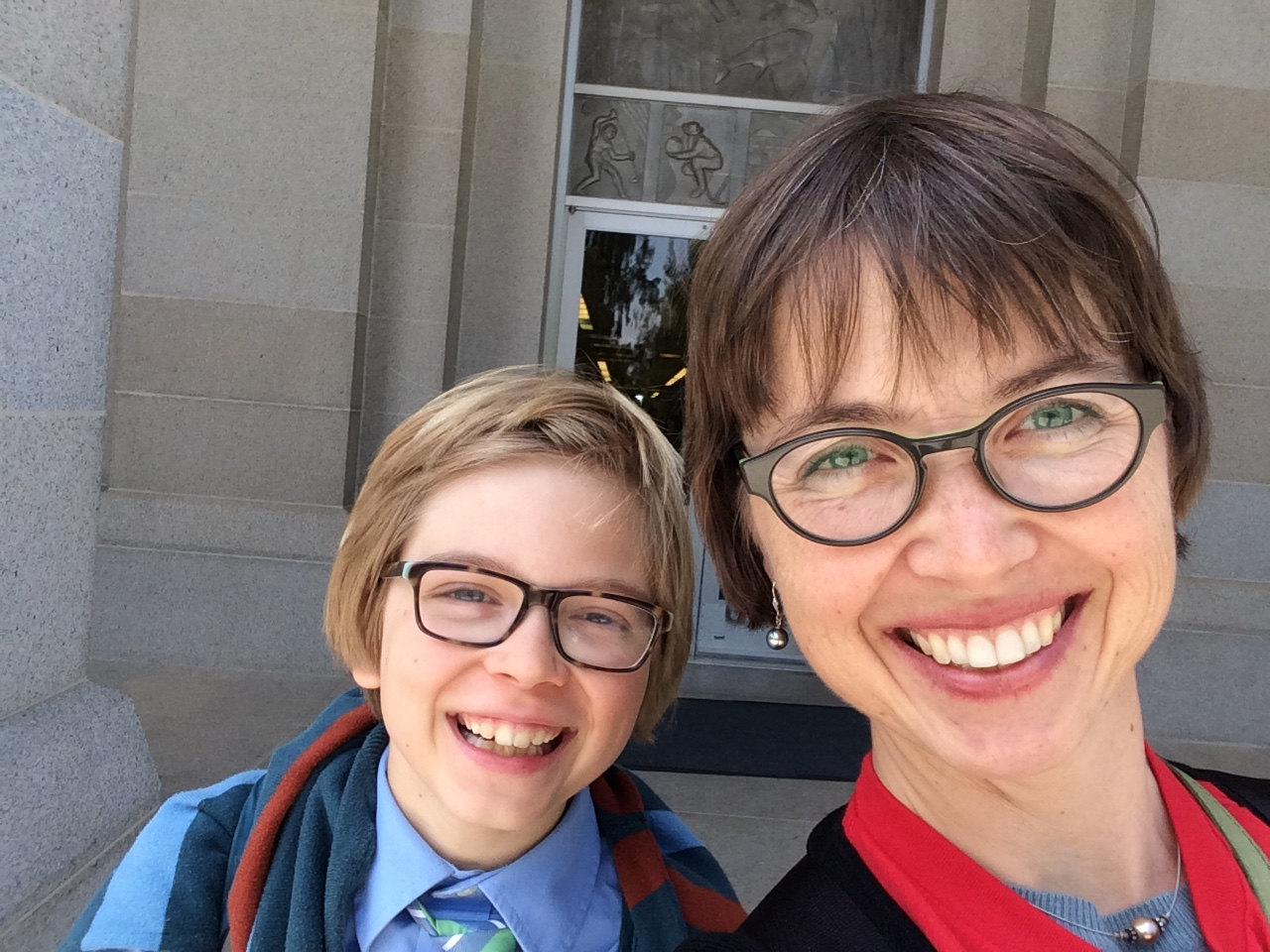 Elliot & Vanessa on the back steps of the California Capitol building in Sacramento