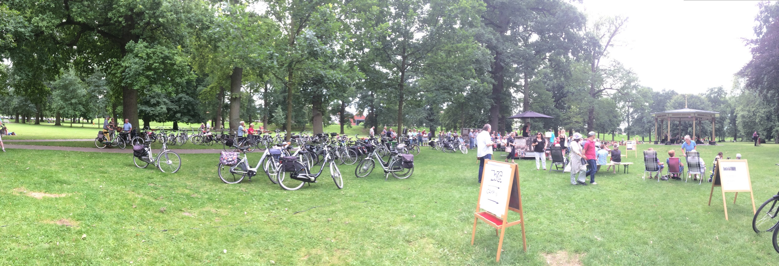 A music event in the park, Deventer, Netherlands. Average age of attendees: approx. 60