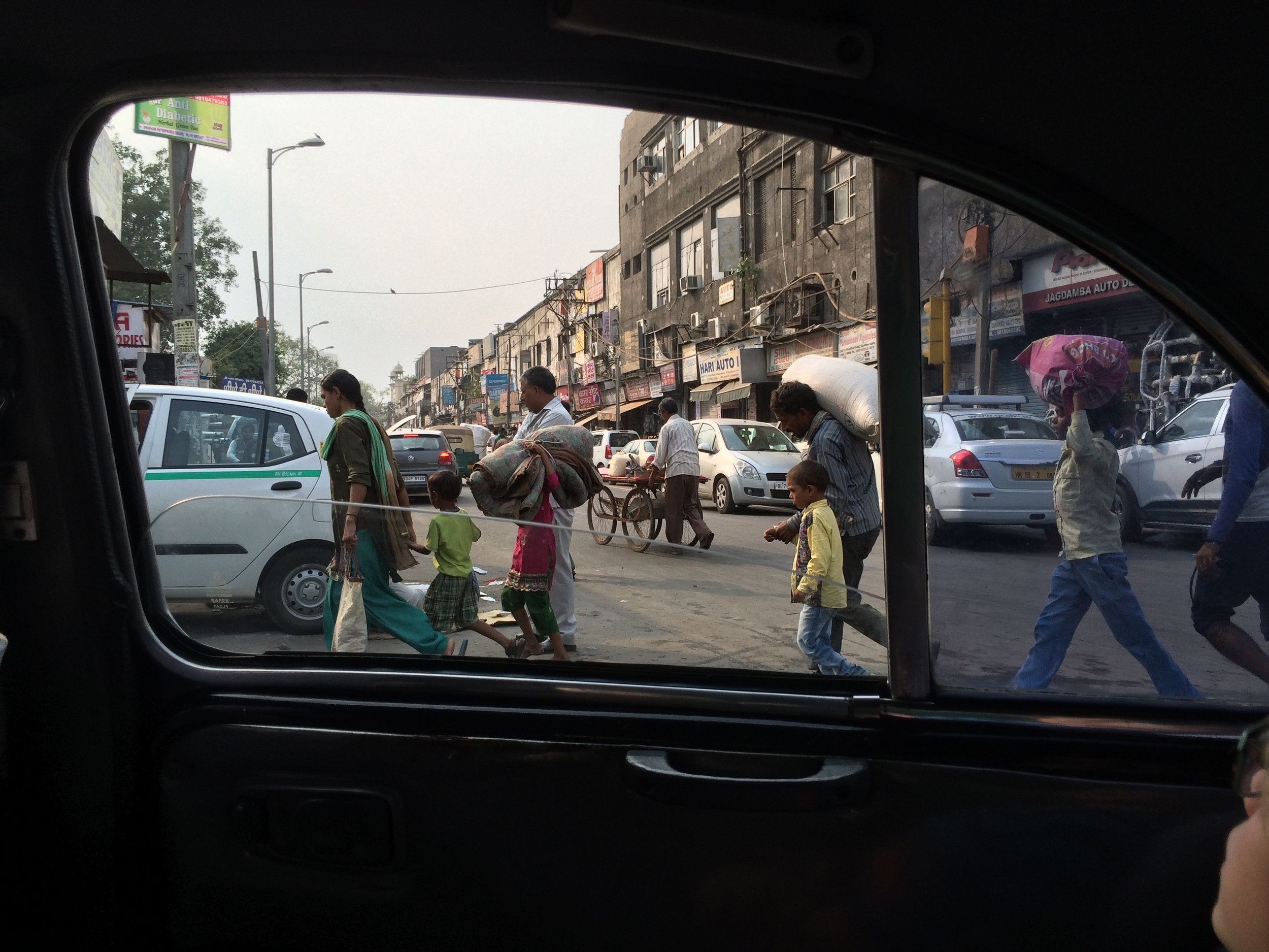 Street in front of the Old Delhi train station