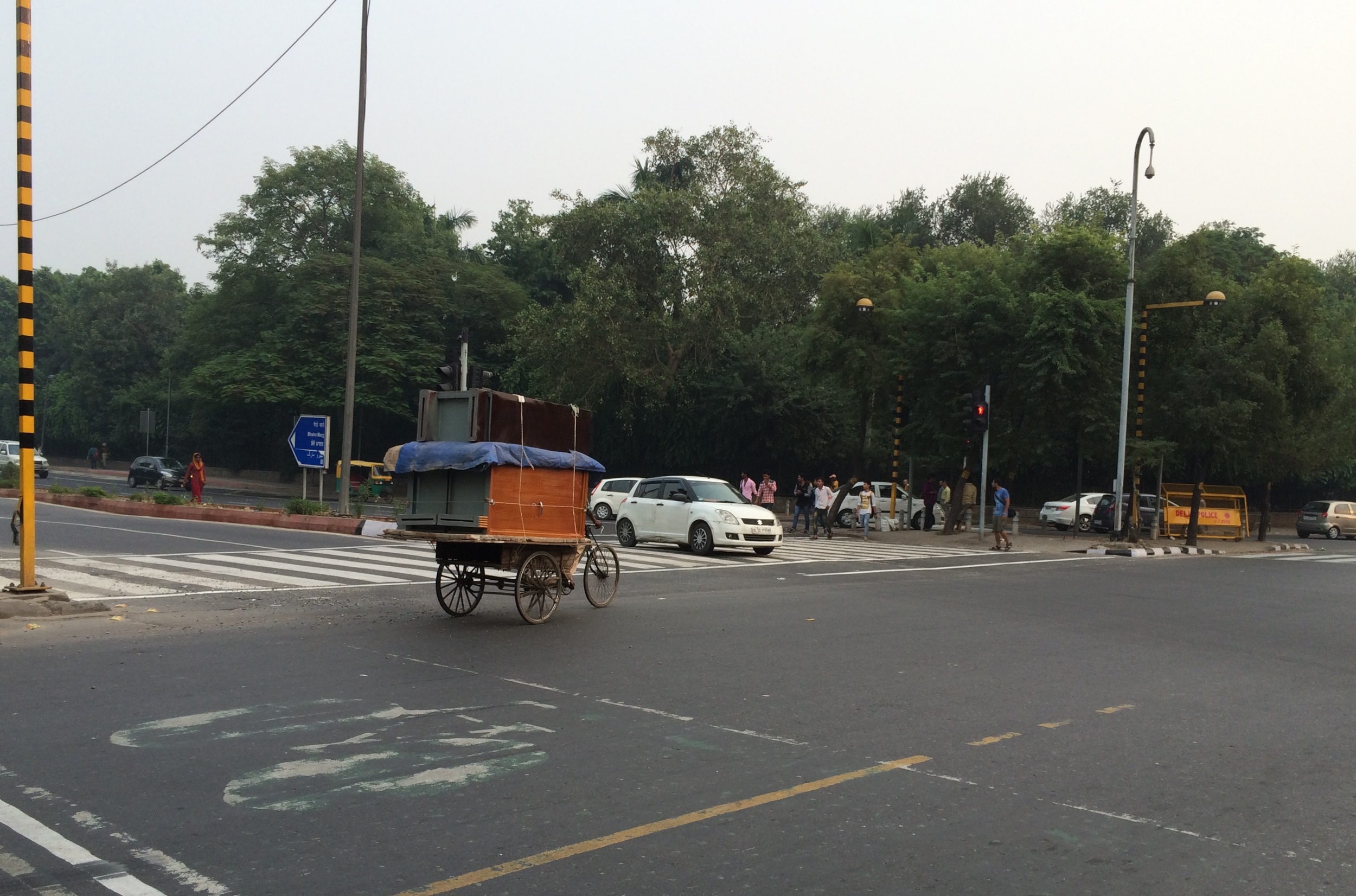 Bicycle delivery on the streets of New Delhi