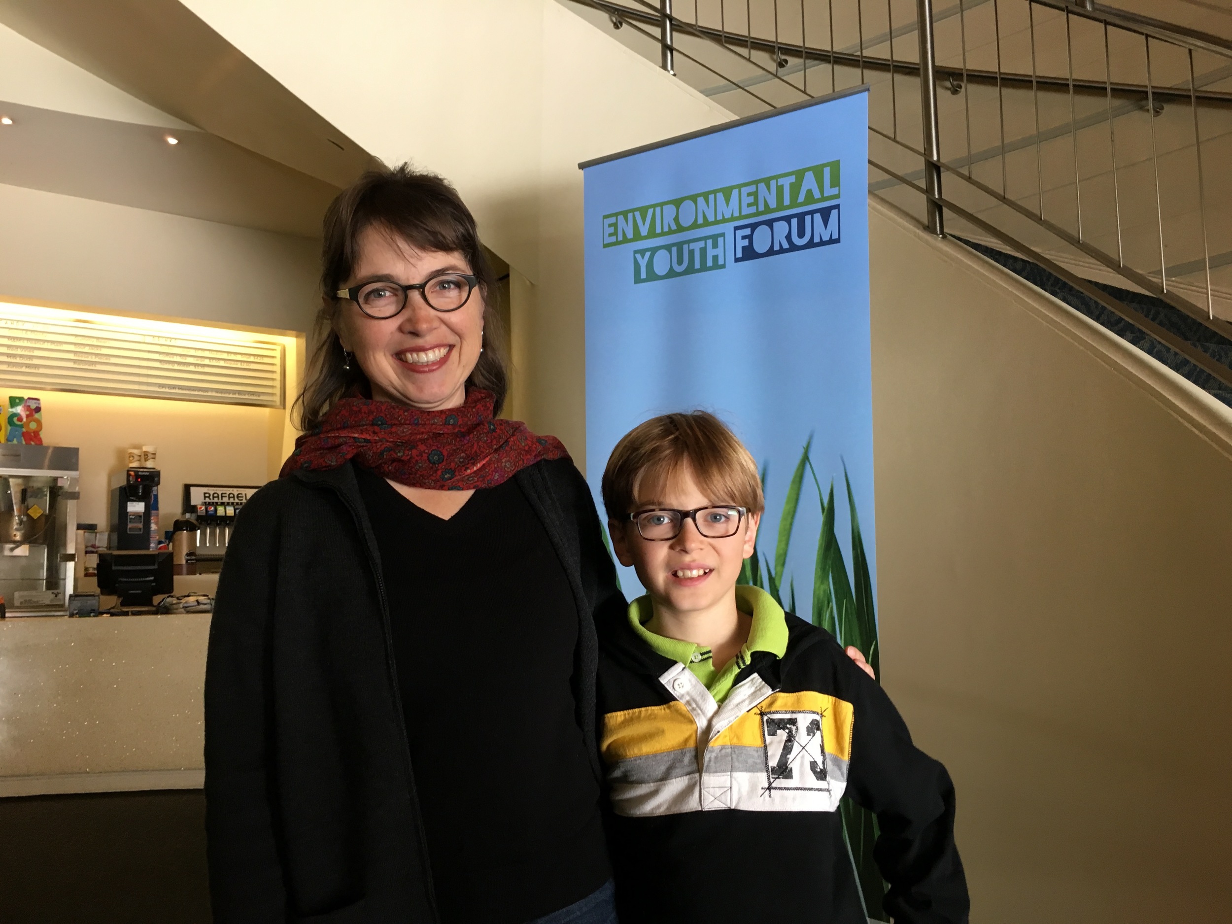 Vanessa and Elliot at the Environmental Youth Forum in San Rafael