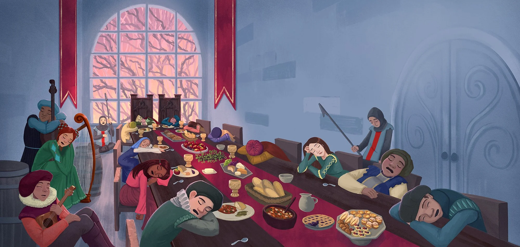 Sleeping Beauty, Interior art