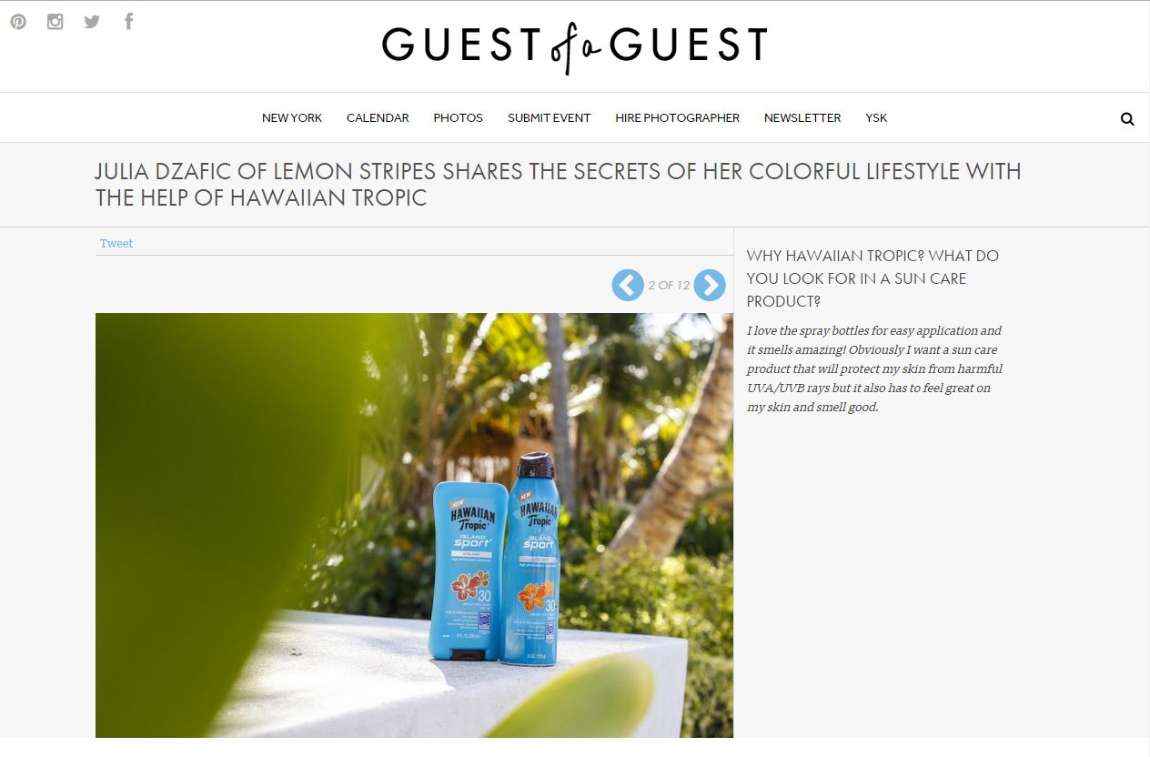 Our Dominican Republic Hawaiin Tropic photo is featured&nbsp;on Guest of a Guest!