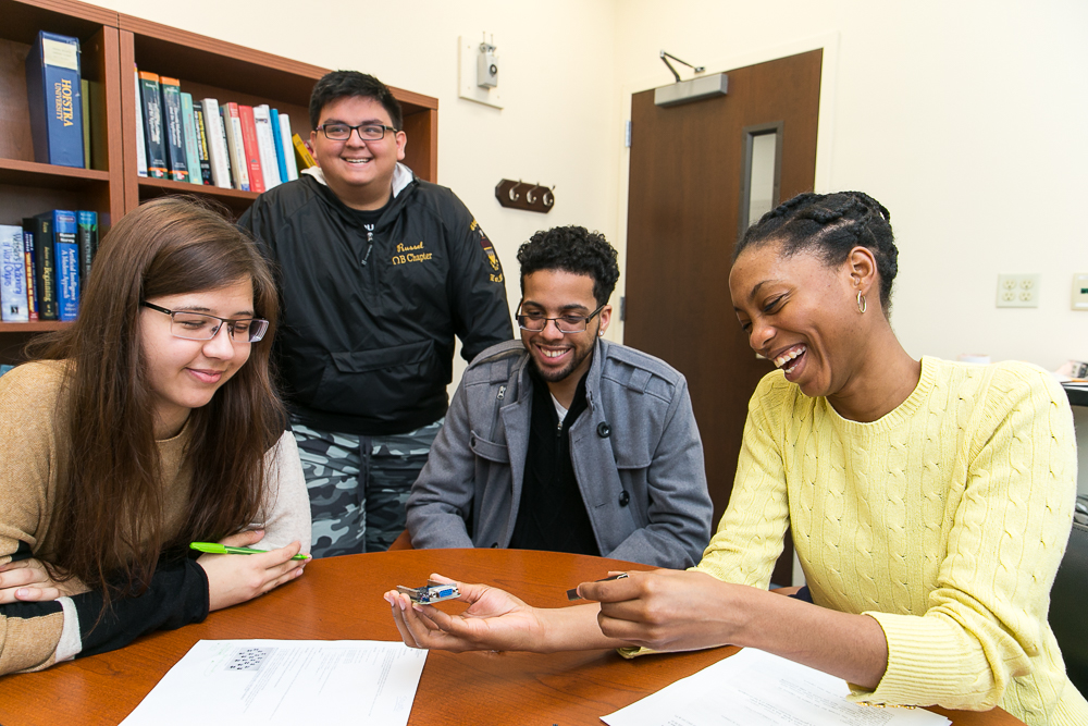 Hofstra University Computer Science students gather in professor "Krish's" office to discuss various Raspberry Pi&nbsp;project ideas and their feasibility for their class project. &nbsp;