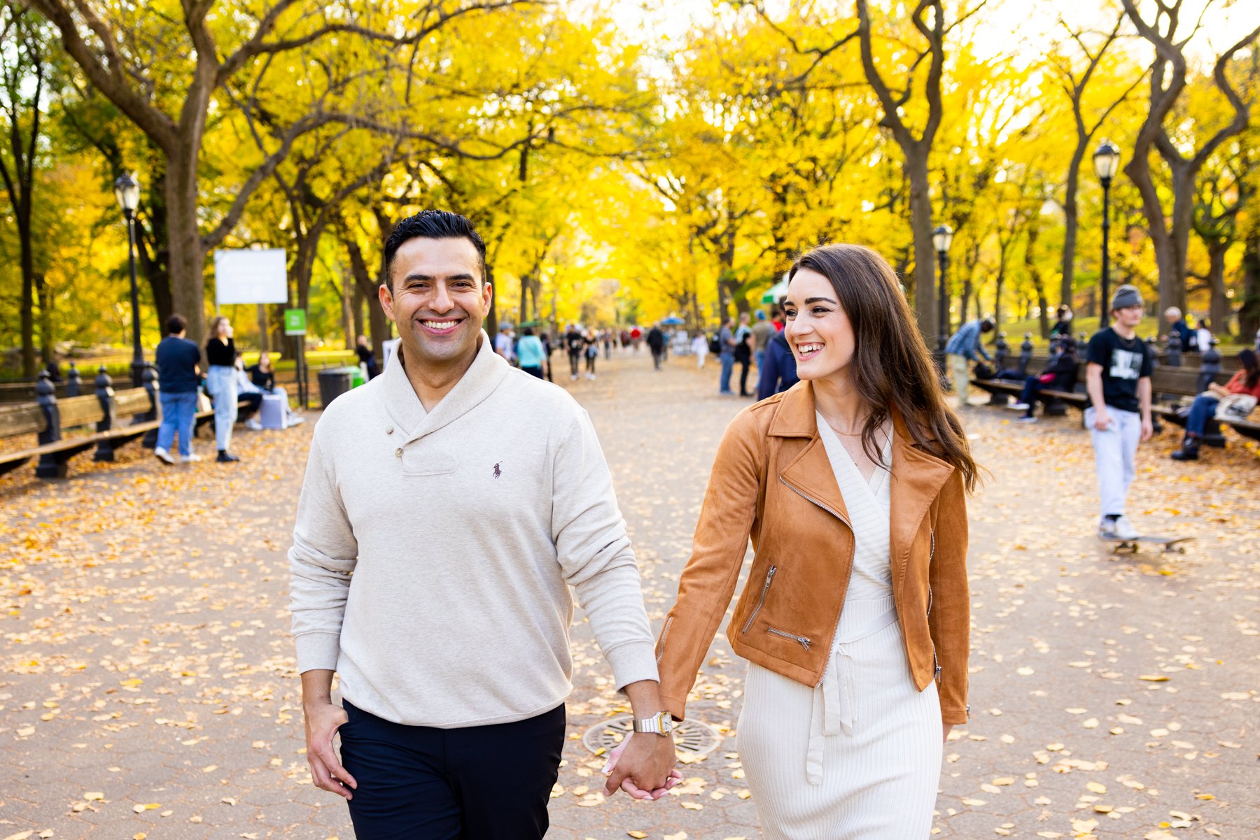 Central Park Jersey City Sunset Fall Engagement Session_0006.jpg