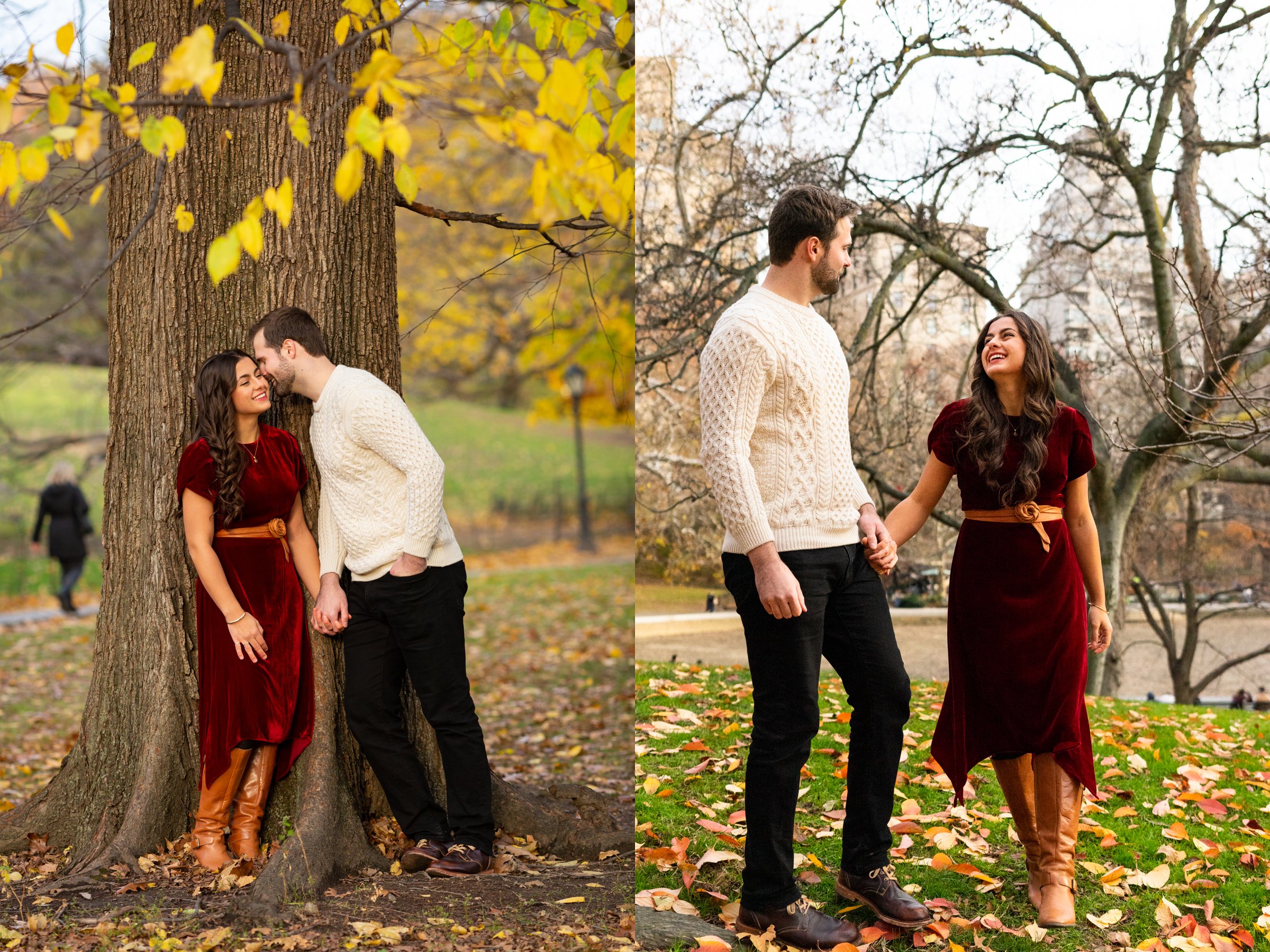 Central Park Fall Foliage Engagement Session NYC Photographer_0005.jpg