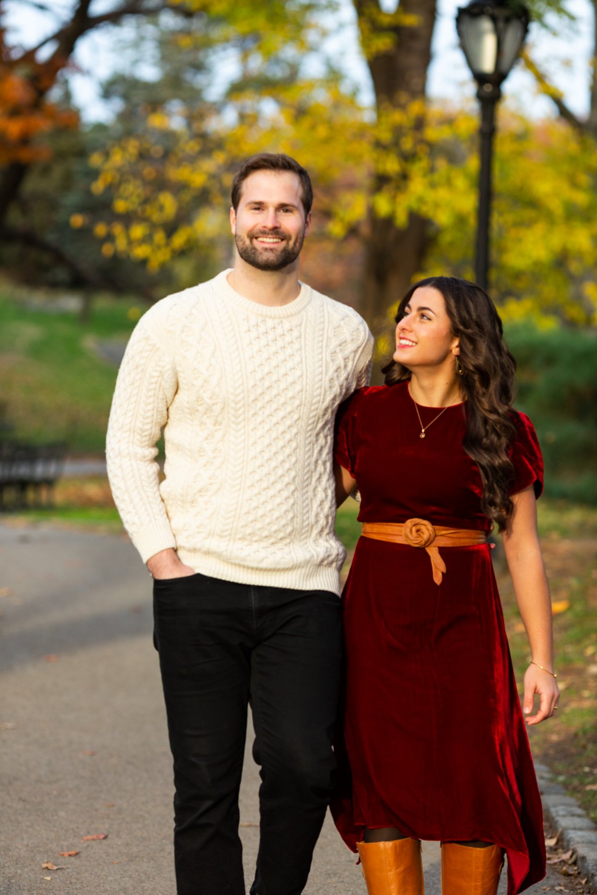 Central Park Fall Foliage Engagement Session NYC Photographer_0007.jpg