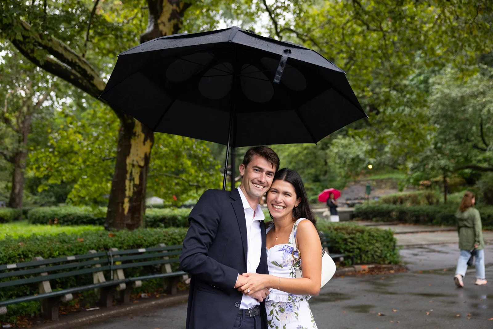 Central Park Model Boat Pond Rainy Day Proposal Photographer _0053.jpg