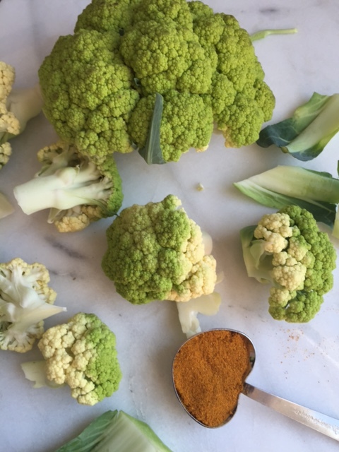 Curried Cauliflower Pickles in progress.