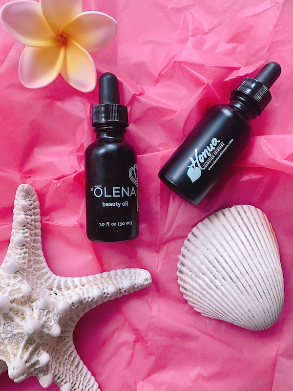 Sleek black bottles protect Honua's potent formulas. 